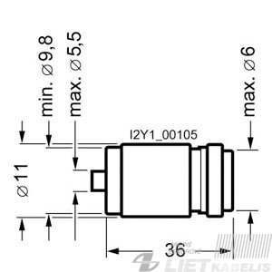 Saugiklio tirptukas D0I 6A, E14 36x11 Siemens 1