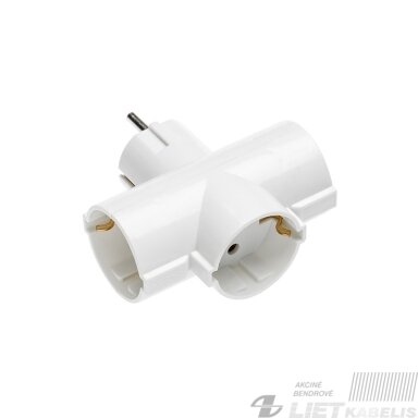Šakotuvas 3 vietų su įžeminimu AE-SC0103-00, GTV