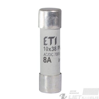 Saugiklis cilindrinis CH 10x38 8A, ETI