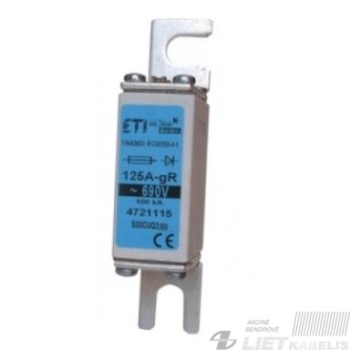 Saugiklis greitaeigis, S00CUQ2/80-160A Ultra Quick