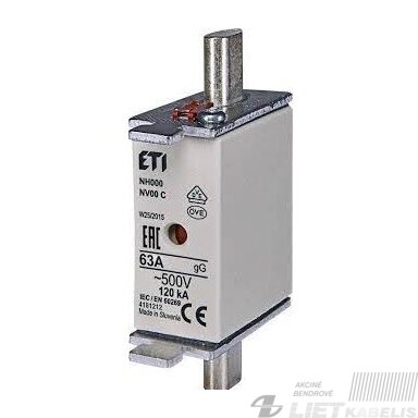 Saugiklis NH000 - 63A, ETI