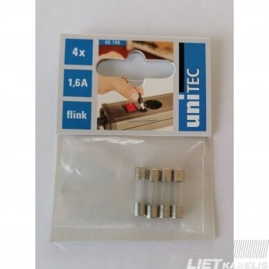 Saugiklis 5x20mm 1.6A UNITEC 1