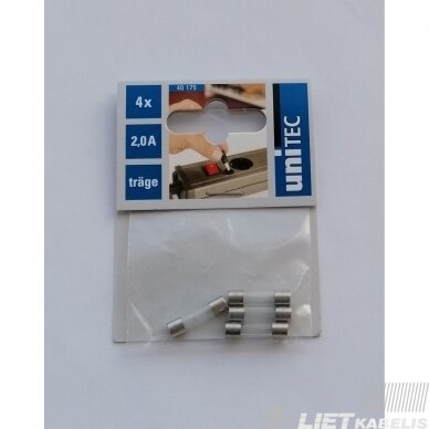 Saugiklis 5x20mm 2.0A UNITEC 1