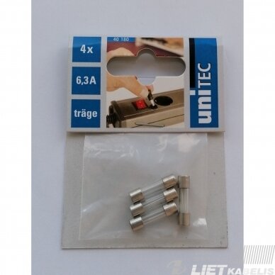 Saugiklis 5x20mm 6.3A UNITEC 1