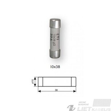 Cilindrinis saugiklis CH 10x38, 4A Cilindrinis saugiklis CH 10x38, 4A