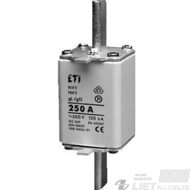 Saugiklis NH01, 1C, 250A Saugiklis NH01, 1C, 250A