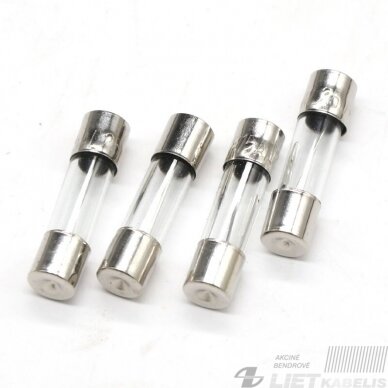 Saugiklis S20 5x20mm 0.5A stiklas (10vnt) Saugiklis S20 5x20mm 0.5A stiklas (10vnt)