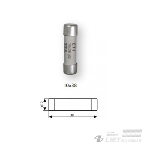 Saugiklis cilindrinis CH 8x31 6A 1 Saugiklis cilindrinis CH 8x31 6A 1