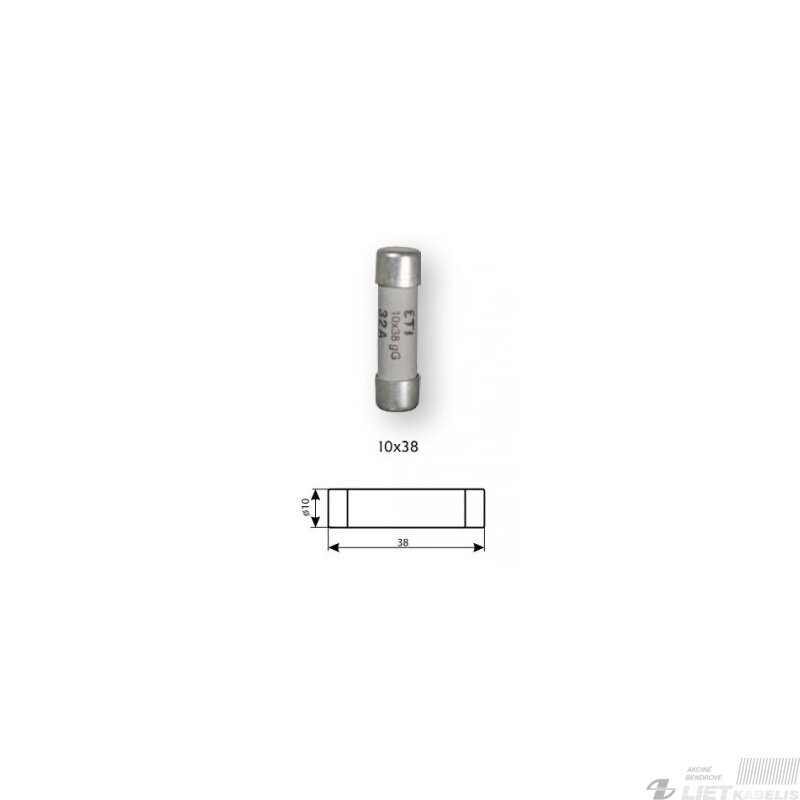 Saugiklis cilindrinis CH 10x38 10A