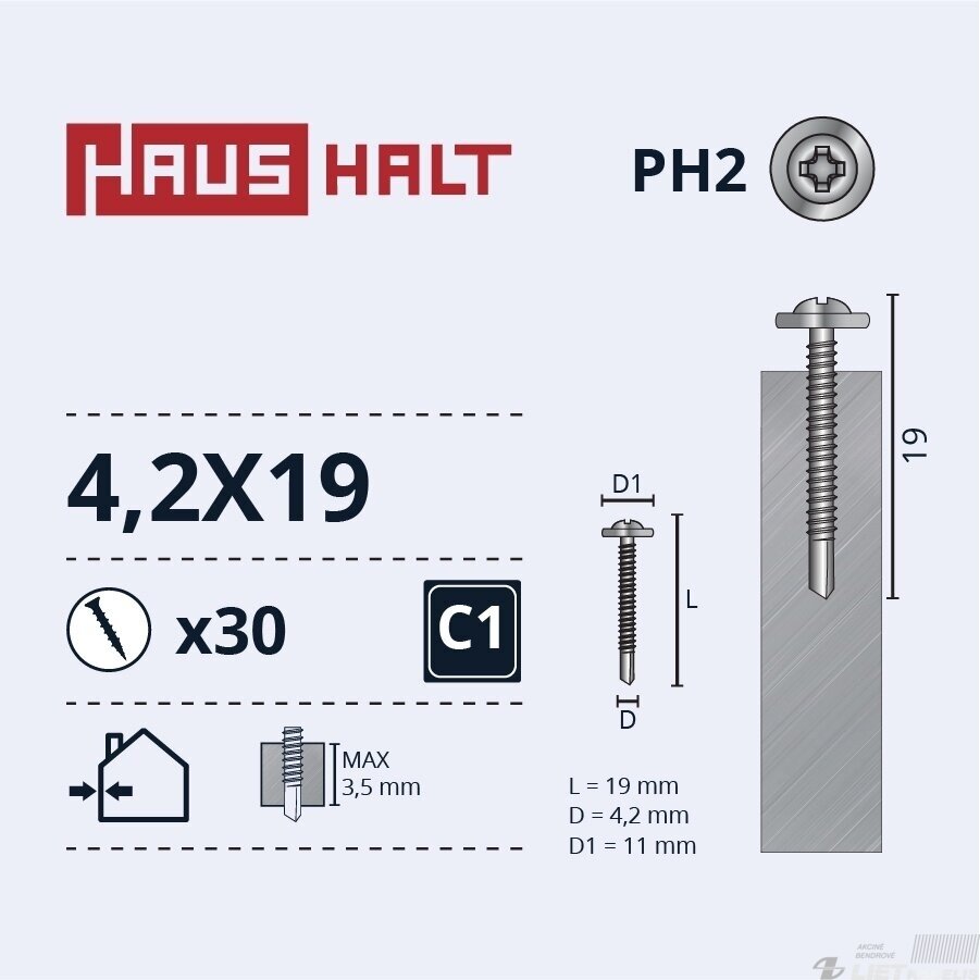 Savisriegiai, 4.2x19mm, HausHalt 1