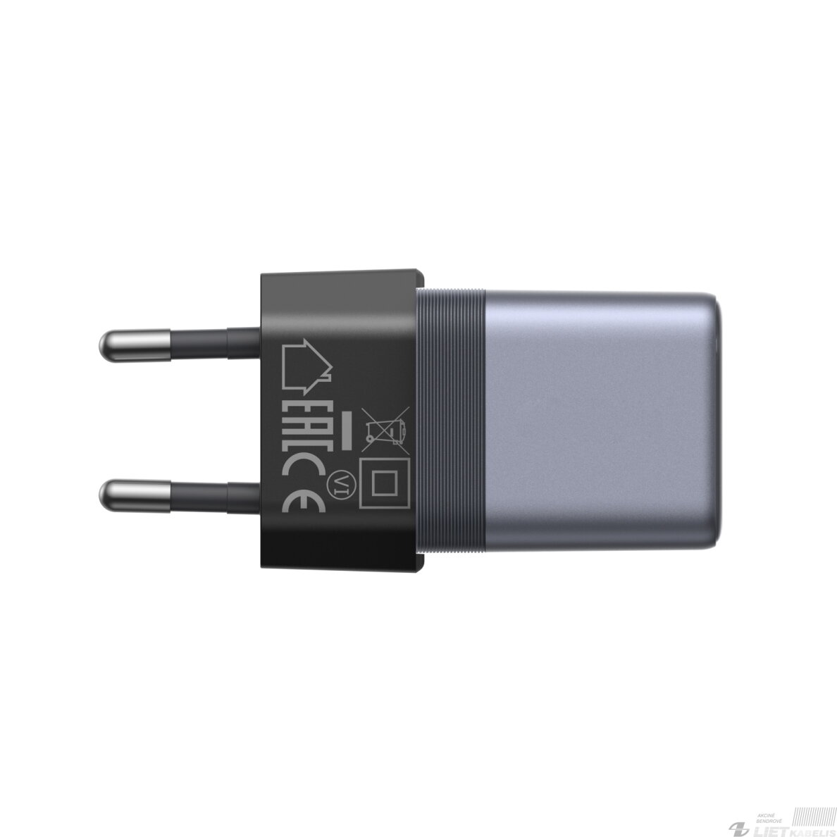 Sieninis įkroviklis Nexode Air GaN 45W USB-C PD QC, pilkas 4