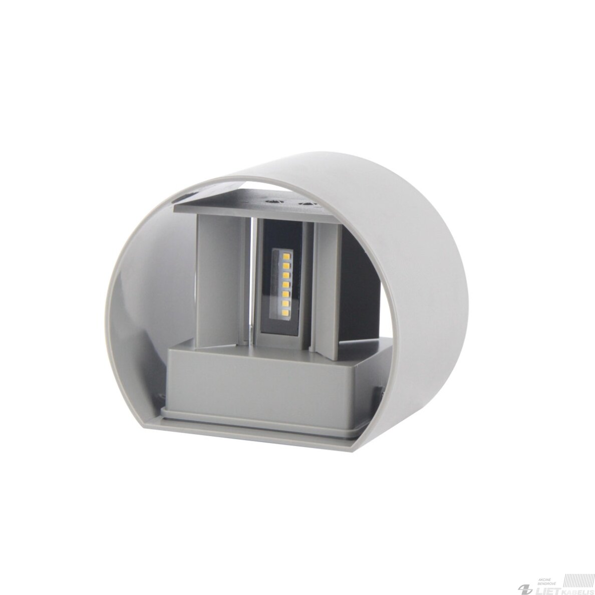 Sieninis lauko šviestuvas CILINDER, LED 2x3W, 3000K, IP54, reguliuojamo švietimo kampo, pilkas, LED line LITE 1