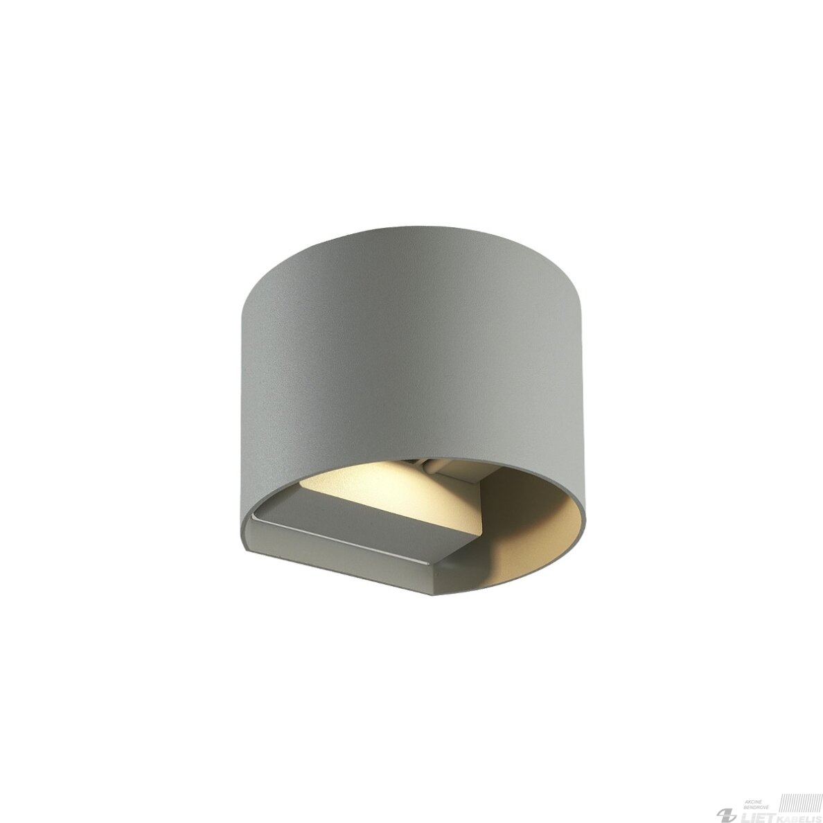 Sieninis lauko šviestuvas CILINDER, LED 2x3W, 4000K, IP54, reguliuojamo švietimo kampo, pilkas, LED line LITE