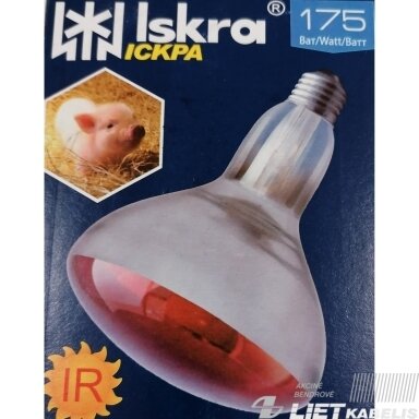 Lempa šildymo 175W, E27, Iskra Lempa šildymo 175W, E27, Iskra