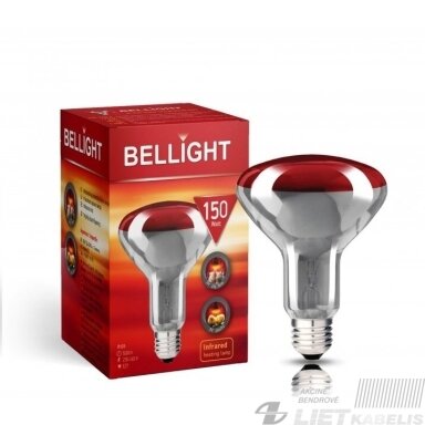 Šildymo lempa raudona IKZK 150W, E27, BELLIGHT Šildymo lempa raudona IKZK 150W, E27, BELLIGHT