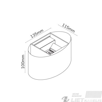 Sieninis lauko šviestuvas CILINDER, LED 2x3W, 4000K, IP54, reguliuojamo švietimo kampo, juodas, LED line LITE 4 Sieninis lauko šviestuvas CILINDER, LED 2x3W, 4000K, IP54, reguliuojamo švietimo kampo, juodas, LED line LITE 4