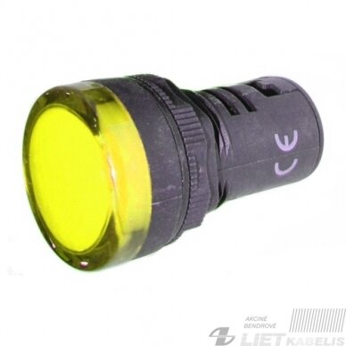 LED signalinė lemputė geltona FPL230Y, 230V AC/DC,PF LED signalinė lemputė geltona FPL230Y, 230V AC/DC,PF