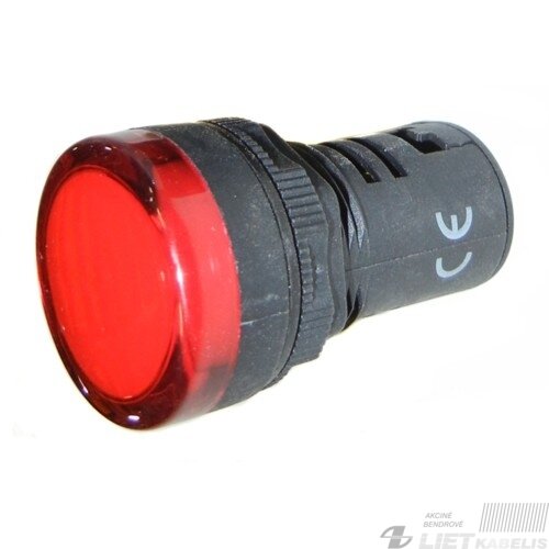 LED signalinė lemputė raudona FPL230R, 230V AC/DC, PF LED signalinė lemputė raudona FPL230R, 230V AC/DC, PF