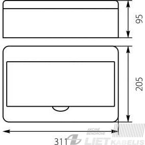 Skydelis Rnx-12B (N+PE) IP40, Elektro-Plast 1 Skydelis Rnx-12B (N+PE) IP40, Elektro-Plast 1