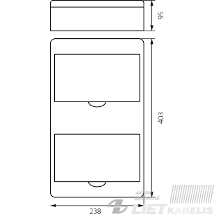 Skydelis paskirstymo  Rnx24B (N+PE) IP40 Elektro-Plast 1