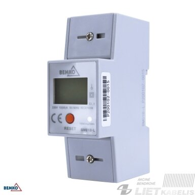 Skaitiklis elektroninis 1f BM01B-L 5-80A (reset), Bemko Skaitiklis elektroninis 1f BM01B-L 5-80A (reset), Bemko