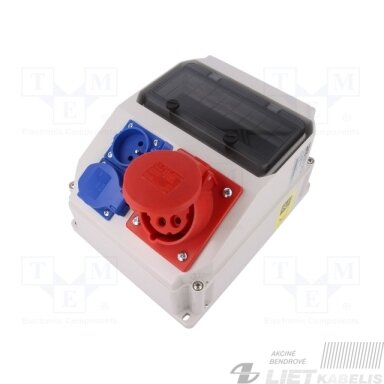 Skydas kišt.lizdų 2x230V,1x16A, 9mod. IP 54 EKO Skydas kišt.lizdų 2x230V,1x16A, 9mod. IP 54 EKO
