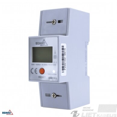 Skaitiklis elektroninis 1f BM01B-L 5-80A (reset), Bemko