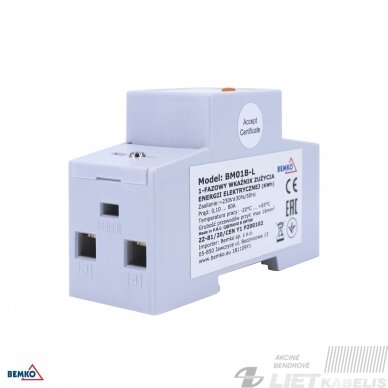 Skaitiklis elektroninis 1f BM01B-L 5-80A (reset), Bemko 1 Skaitiklis elektroninis 1f BM01B-L 5-80A (reset), Bemko 1