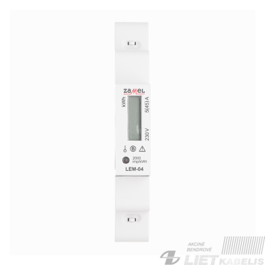 Skaitiklis elektros 5-45A UKSP880577 LEM-04 1fazė, ZAMEL