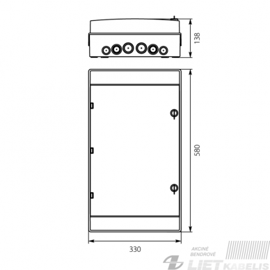 Skydas RH-36 (3x12) virštinkinis IP65 Elektro-plast 1 Skydas RH-36 (3x12) virštinkinis IP65 Elektro-plast 1