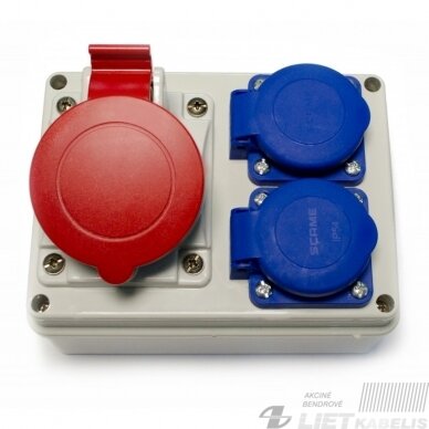 Skydas su lizdais 1x16A+2x230V 686D, Scame Skydas su lizdais 1x16A+2x230V 686D, Scame