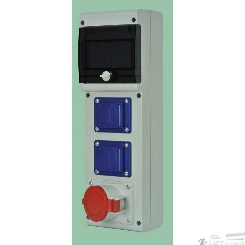 Skydelis su kištukiniais lizdais 6 mod, 632D.122, IP44, Scame Skydelis su kištukiniais lizdais 6 mod, 632D.122, IP44, Scame