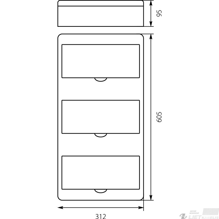 Skydelis paskirstymo Rnx36B (N+PE) IP40 Elektro-Plast 1 Skydelis paskirstymo Rnx36B (N+PE) IP40 Elektro-Plast 1