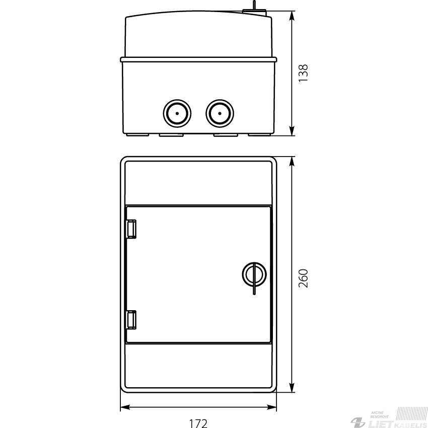 Skydelis RH-4 virštinkinis, IP65, Elektro-Plast 1