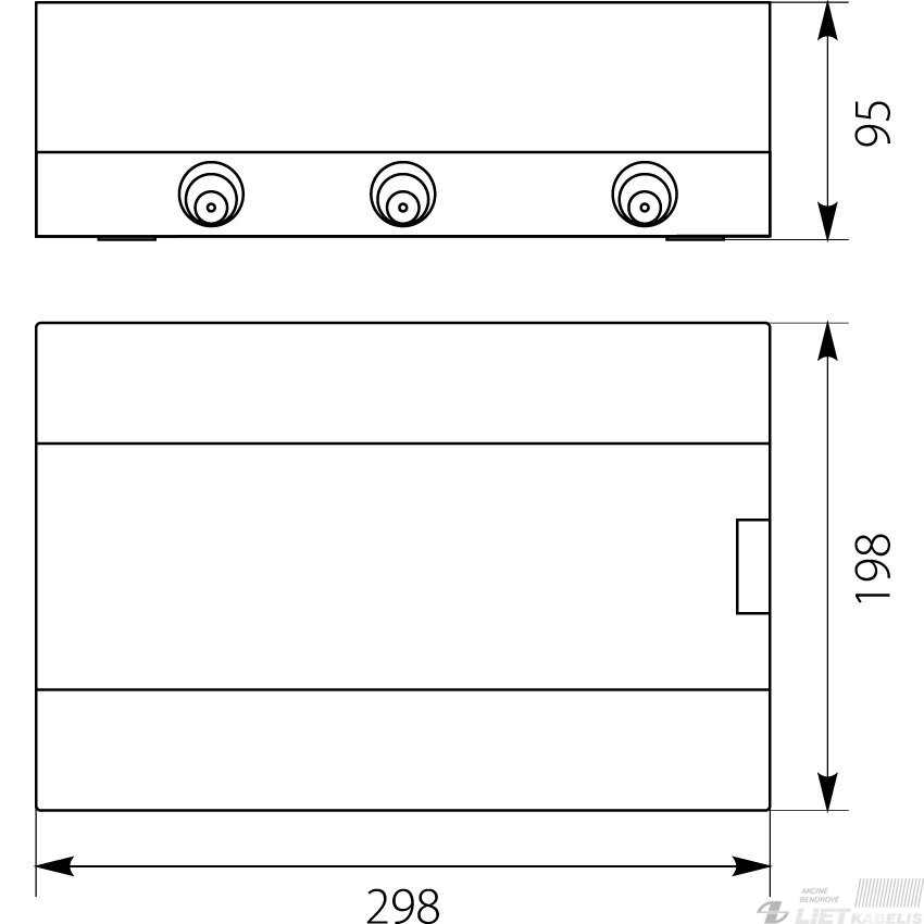 Skydelis SRn-12 virštinkinis (N+PE) IP40 Elektroplast 1