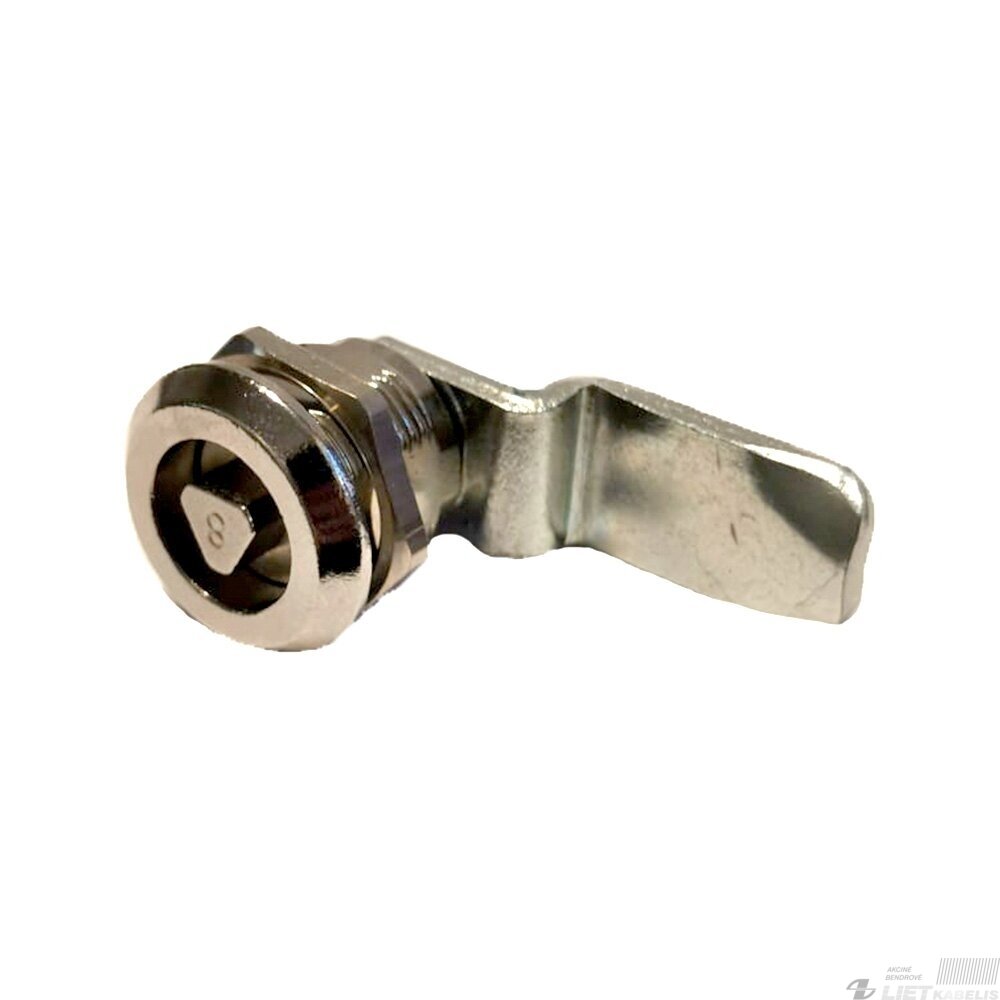 Spynelė skydui Tibox su trikampiu 8mm raktu Spynelė skydui Tibox su trikampiu 8mm raktu