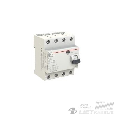 Srovės nuotėkio relė EXI425 25/4/003, AEG Srovės nuotėkio relė EXI425 25/4/003, AEG
