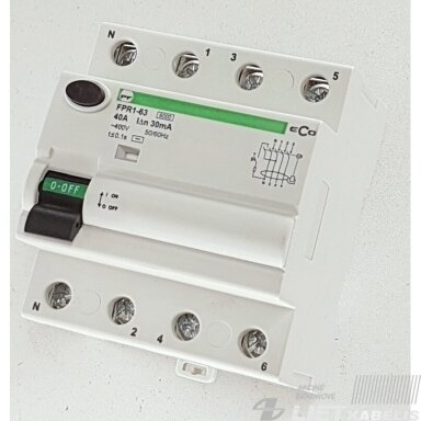 Srovės nuotekio rėlė  FPR1-63F 4P 25A 0,03A ECO Promfactor Baltic