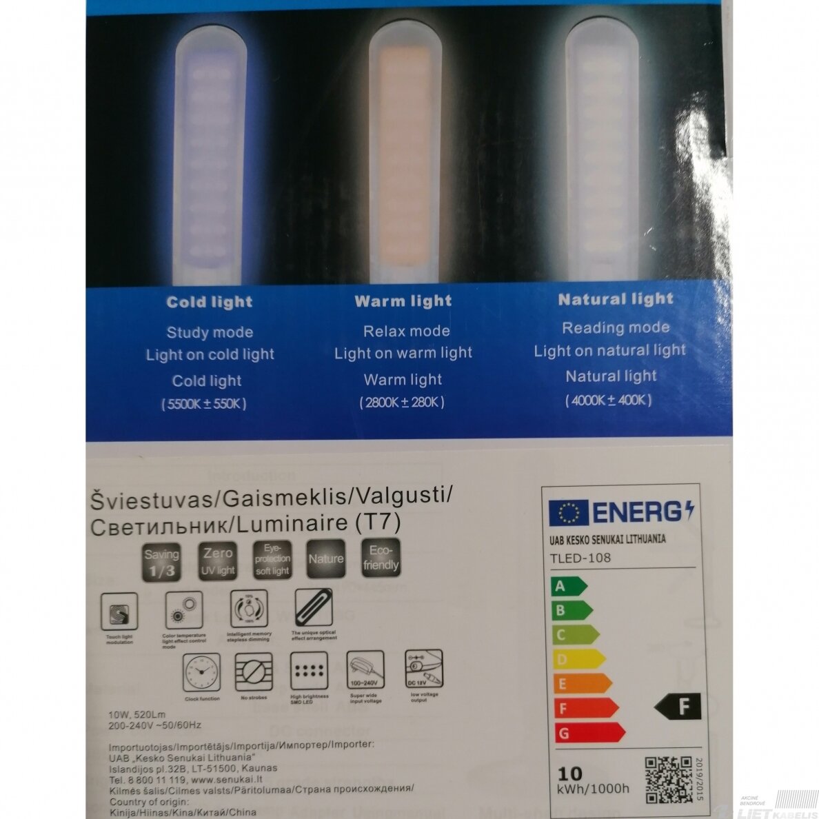 Stalinis Led šviestuvas HR T7, 10W 1