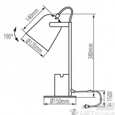 Stalinis LED šviestuvas RAIBO 5W, E27, KANLUX 3
