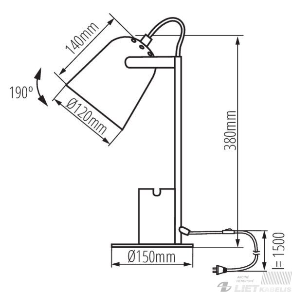 Stalinis LED šviestuvas RAIBO 5W, E27, KANLUX 3
