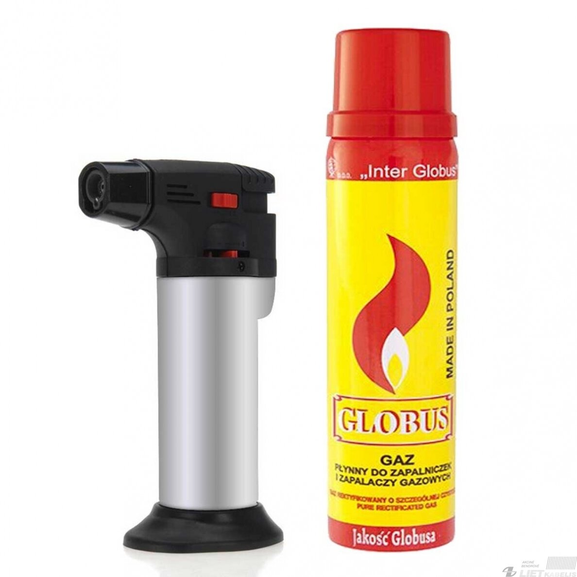Dujų balionas žiebtuvėliams 90ml. GLOBUS 1 Dujų balionas žiebtuvėliams 90ml. GLOBUS 1