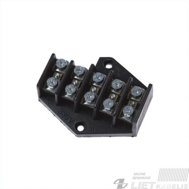 Kaladėlė kontaktinė 5x4,0mm² Kaladėlė kontaktinė 5x4,0mm²