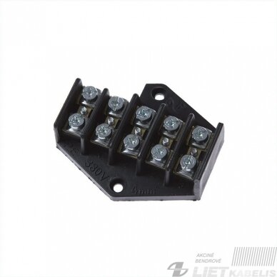 Kaladėlė kontaktinė 5x4,0mm² Kaladėlė kontaktinė 5x4,0mm²