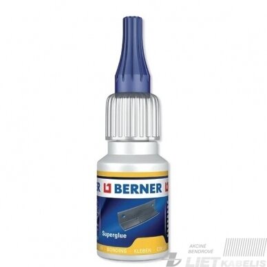 Super klijai ciano akrilatas 20g, Berner Super klijai ciano akrilatas 20g, Berner