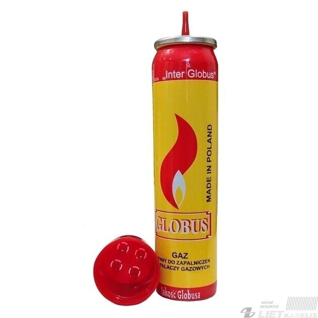 Dujų balionas žiebtuvėliams 90ml. GLOBUS Dujų balionas žiebtuvėliams 90ml. GLOBUS