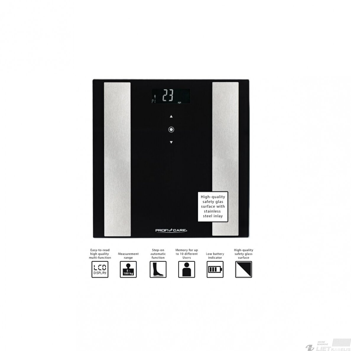 Svarstyklės elektroninės PC-PW 3007 FA, ProfiCare 3 Svarstyklės elektroninės PC-PW 3007 FA, ProfiCare 3