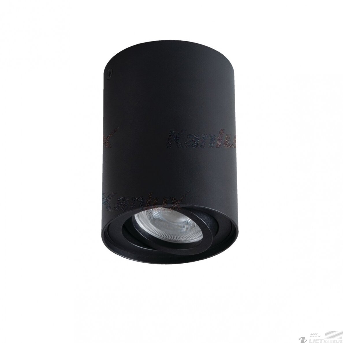 Šviestas BORD XS DLP-50-B, GU10, juodas, IP20, KANLUX