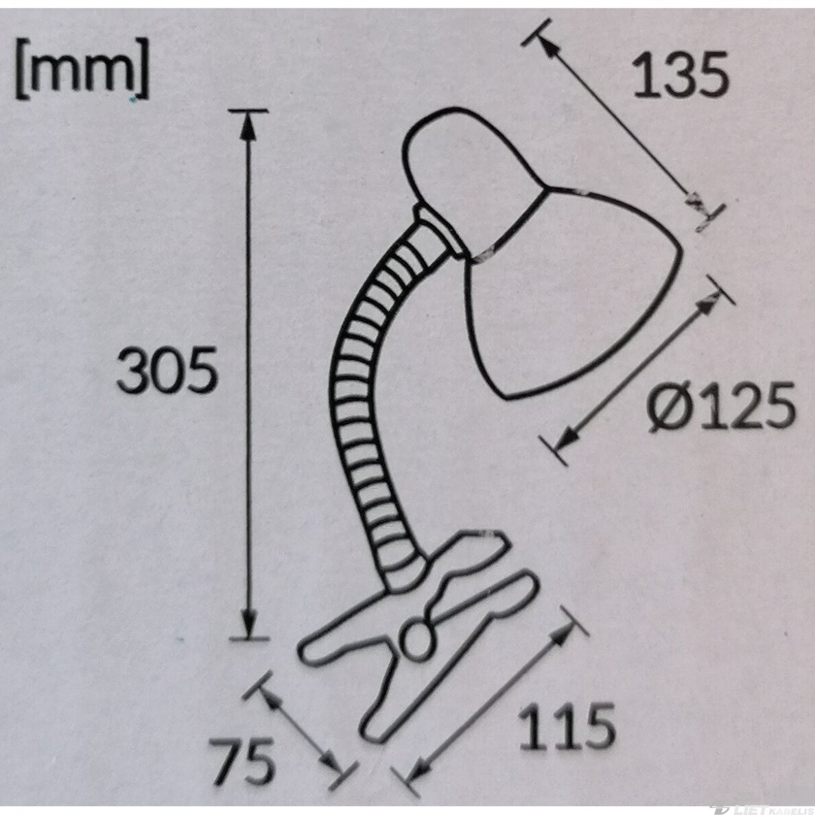 Šviestuvas TOLA CLIP 40W, E27,IP20, tvirtinamas, Struhm 5 Šviestuvas TOLA CLIP 40W, E27,IP20, tvirtinamas, Struhm 5