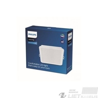 LED šviestuvas 13W įleidžiamas, kvadratinis, 3000K 1200lm, IP20, PHILIPS LED šviestuvas 13W įleidžiamas, kvadratinis, 3000K 1200lm, IP20, PHILIPS